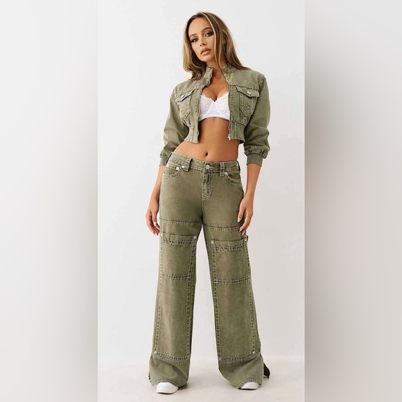 True Religion Pants - True Religion Bobbi Big T Baggy Carpenter Pant Kalamata 27